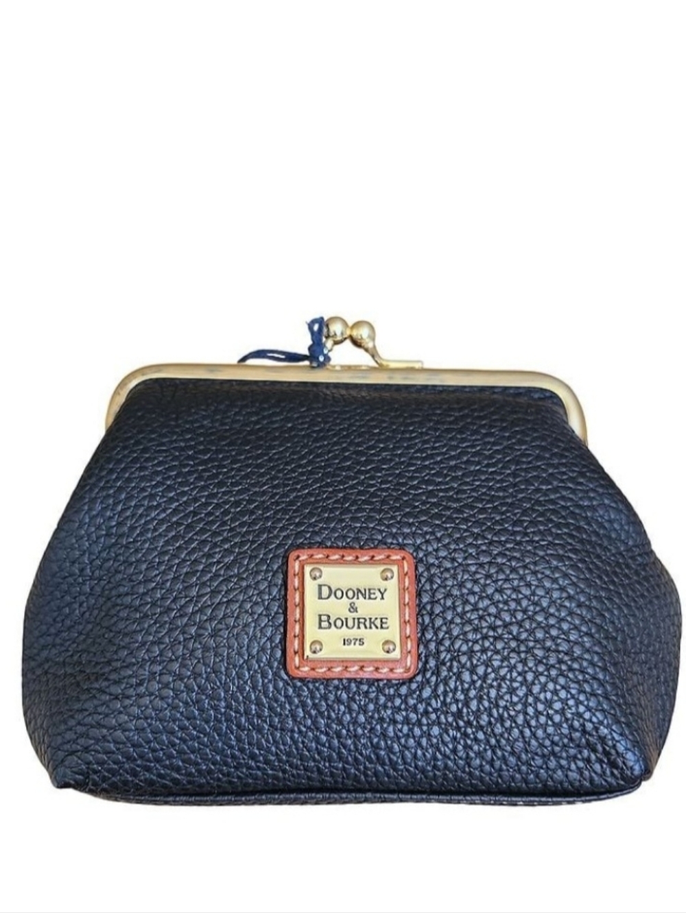 Dooney Black Large Frame Kisslock Wallet - Picture 5 of 10